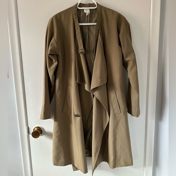 Monki Trendy Trench Cost Olive Green Size Xsmall - Picture 1 of 6